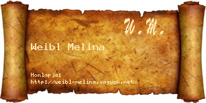 Weibl Melina névjegykártya